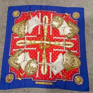 Hermes Scarf “Selles a Housse” Vintage 90 cm Silk
